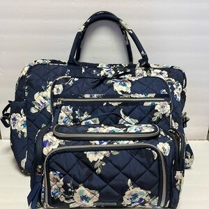 Vera Bradley Weekender and Cosmetic Bag Bundle